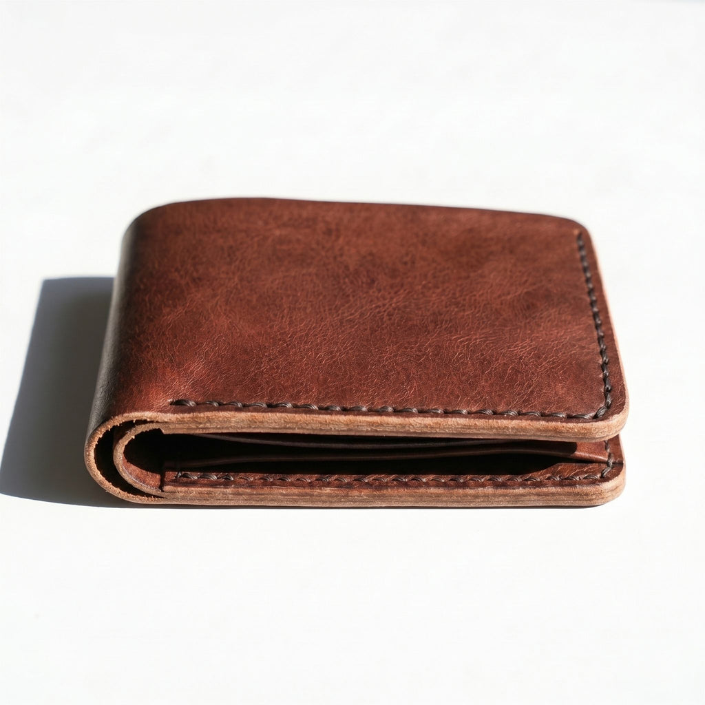 Monroe Aged Bifold | Distressed Tan Genuine Leather Wallet