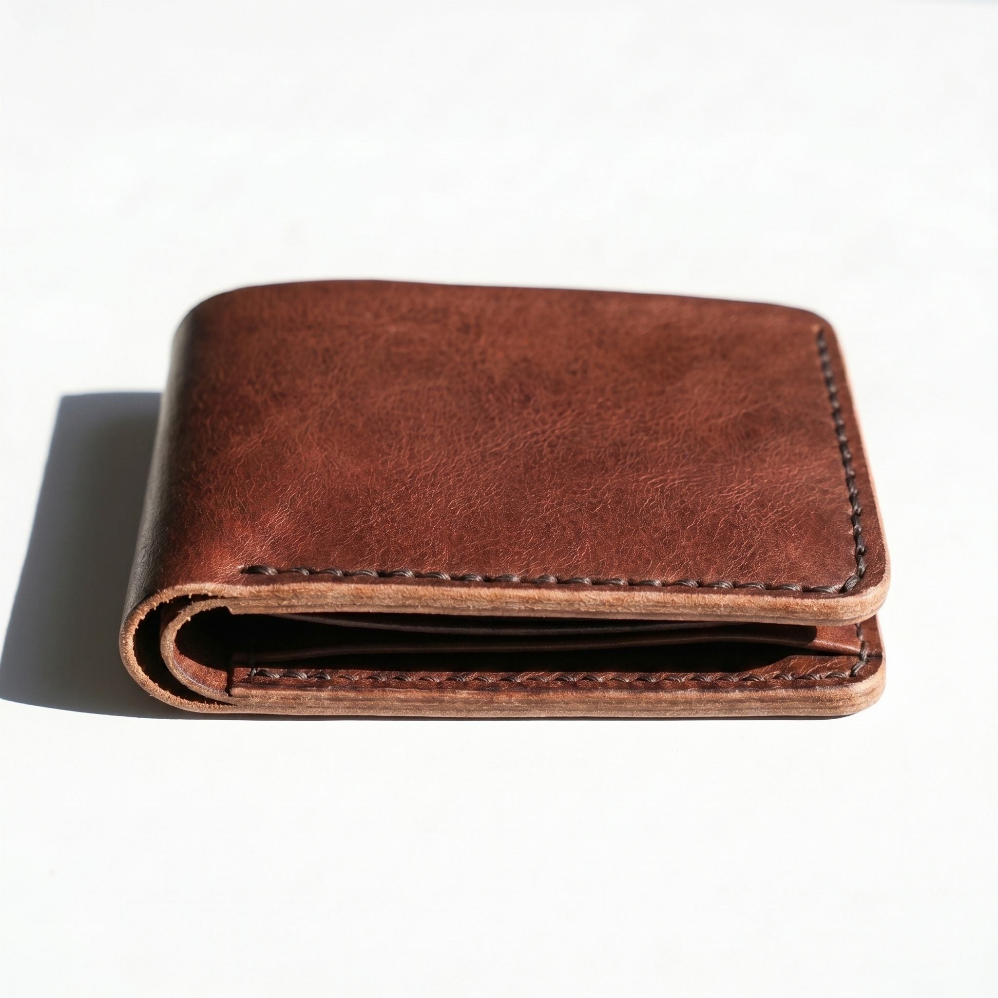 Monroe Aged Bifold | Distressed Tan Genuine Leather Wallet