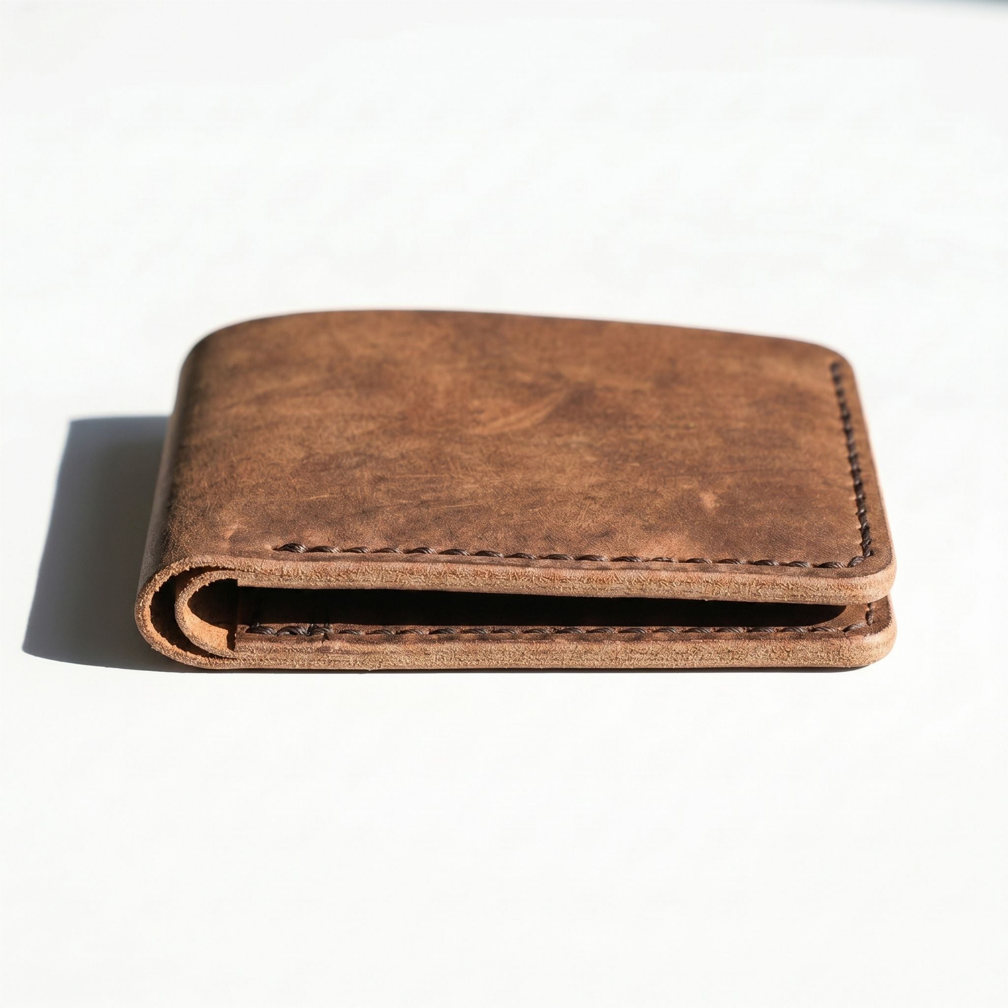 Russet Vintage Bifold | Brown Full Grain Leather Wallet Men