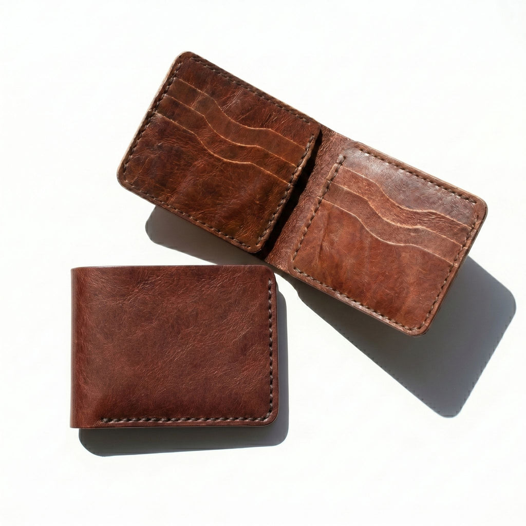 Monroe Aged Bifold | Distressed Tan Genuine Leather Wallet